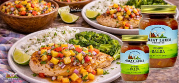 Peach Salsa Chicken Dinners