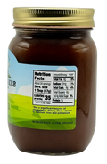 Back of Apple Butter jar with Nutrition Facts: serving 1 Tbsp, 35 calories; refrigerate after opening.