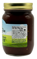 Back of Great Lakes Preserves jar with Nutrition Facts: serving 2 Tbsp (28g), 50 calories; refrigerate after opening.