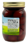 Back of Pickled Baby Beets jar with Nutrition Facts: serving 4 beets (50g), 25 calories; refrigerate after opening.