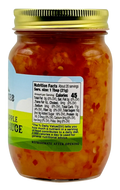Back of Great Lakes Preserves jar with Nutrition Facts: serving 1 Tbsp (21g), 45 calories; refrigerate after opening.