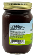 Back label of Great Lakes Preserves jar showing ingredients list, distributor info, and barcode under gold lid.
